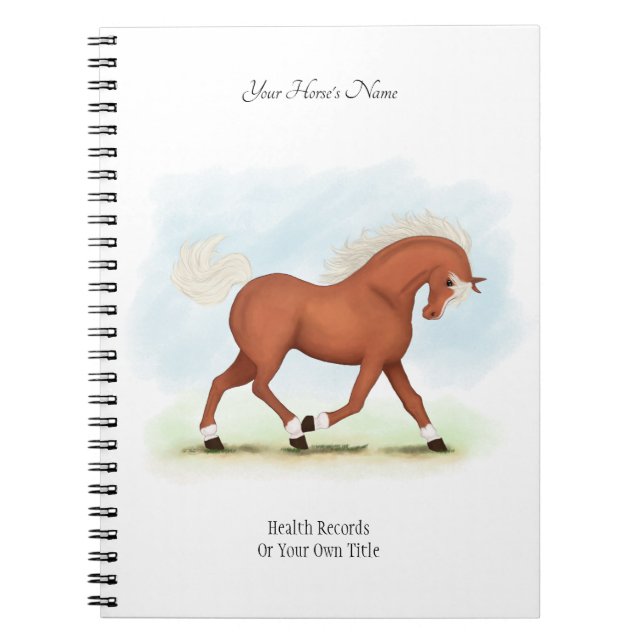 Sorrel Pony or Horse Personalized Owner's Journal (Front)