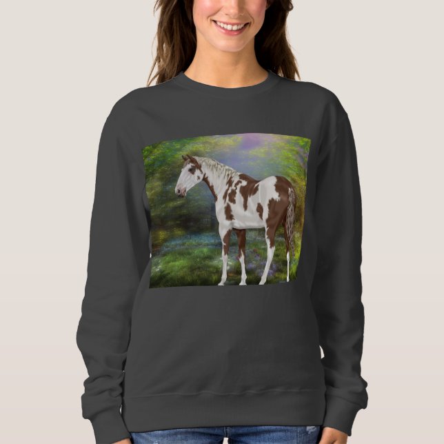 Sorrel Tovero Paint Horse Print Sweatshirt (Front)