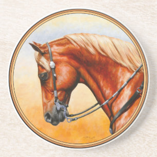 Sorrel Western Pleasure Quarter Horse Coaster