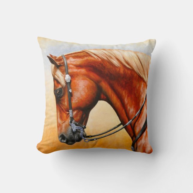 Sorrel Western Pleasure Quarter Horse Cushion (Front)