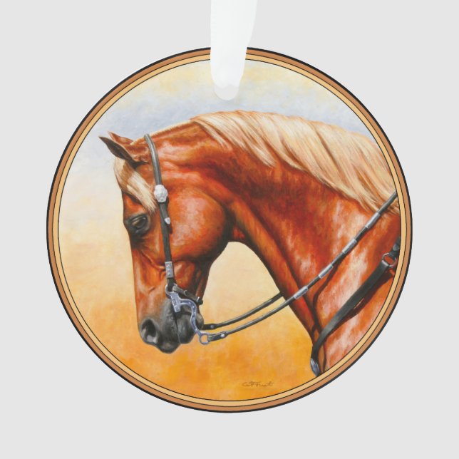 Sorrel Western Pleasure Quarter Horse Ornament (Front)