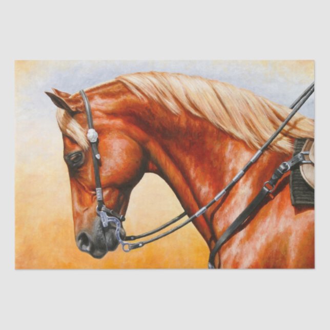 Sorrel Western Pleasure Quarter Horse Tissue Paper (Front)