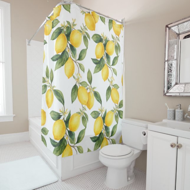Sorrento Citrus Shower Curtain (In Situ)