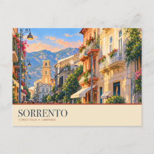 Sorrento Corso Italia Illustration Campania Postcard