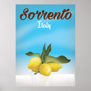 Sorrento Italian vacation travel poster