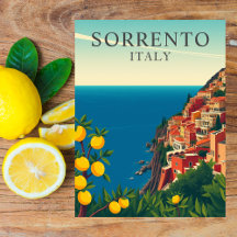 Sorrento, Italy Lemons Travel Retro