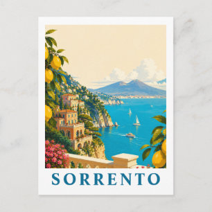 Sorrento Italy Lemons Vintage Travel Postcard