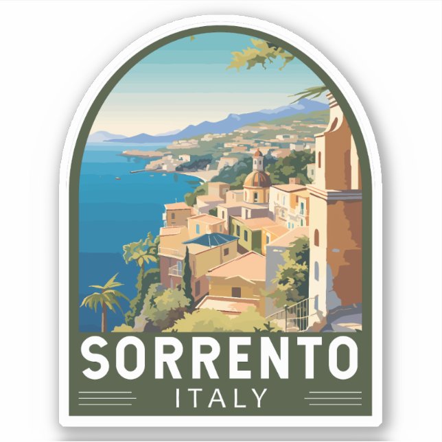 Sorrento Italy Travel Art Vintage (Front)