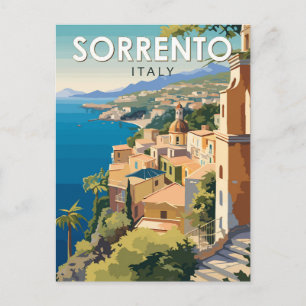 Sorrento Italy Travel Art Vintage Postcard