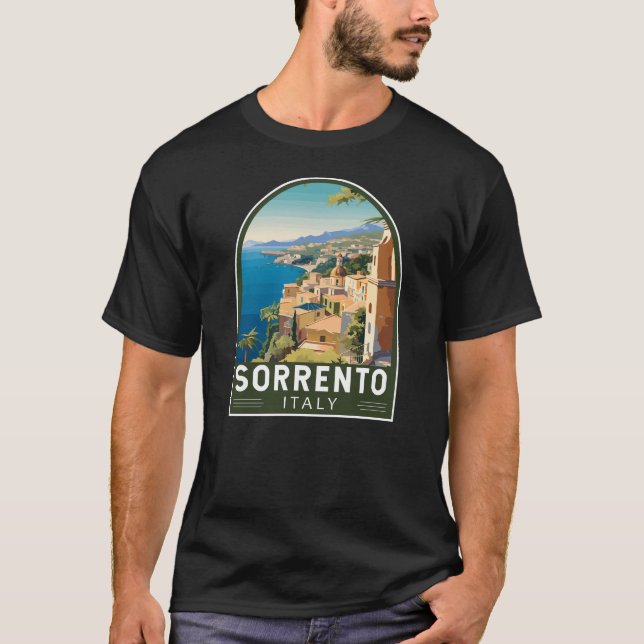 Sorrento Italy Travel Art Vintage T-Shirt (Front)