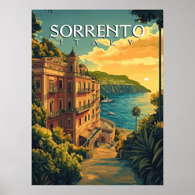Sorrento Italy - Vibrant Cityscape  Poster (Front)