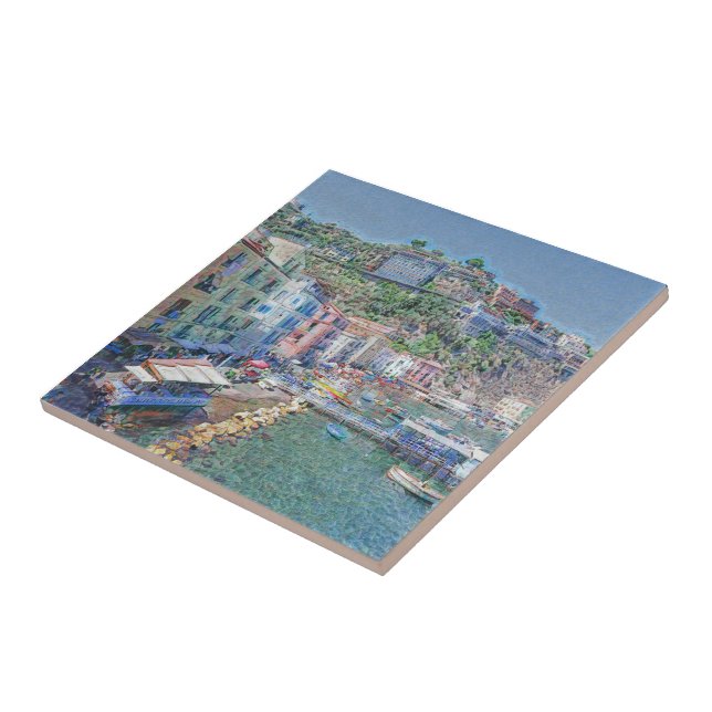 SORRENTO, Marina Grande,  Ceramic Tile (Side)