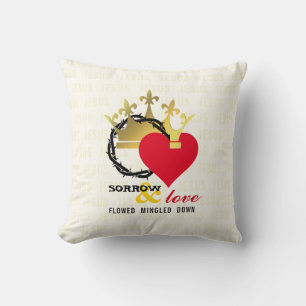 SORROW AND LOVE Christian Easter Cushion