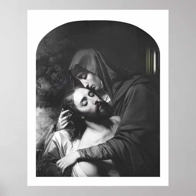 Sorrowful Mother Virgin Mary Catholic Poster (Front)