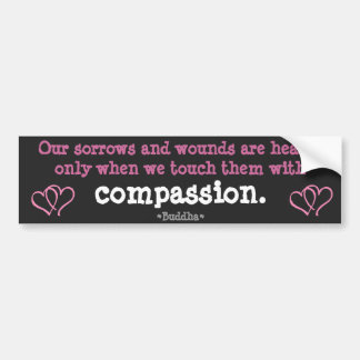 Sorrows healed by Compassion Bumper Sticker