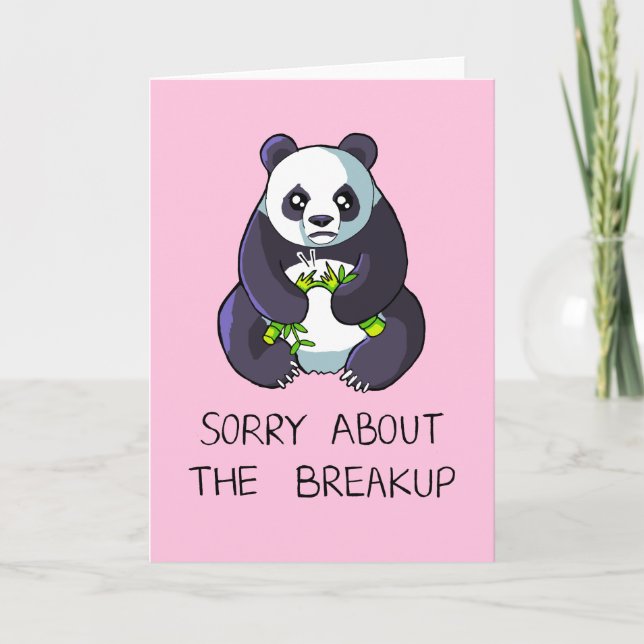 Sorry About The Breakup Sad Panda Card (Front)
