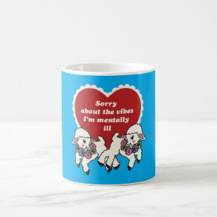 Sorry About The Vibes Sheep Mental Health Humor Coffee Mug