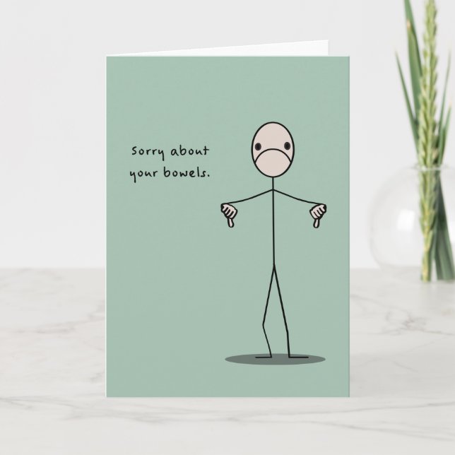 Sorry About Your Bowels Card (Front)