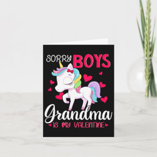 Sorry Boys Grandma Is My Valentine Valentine's Day Card