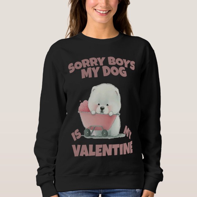 Sorry Boys My Dog Is My Valentine  Dog   19 Sweatshirt (Front)