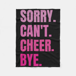 Sorry Can't Cheer Bye Retro Cheerleading Cheerlead Fleece Blanket