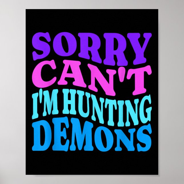 Sorry Can't Hunting Demons Korean P Music Hallowee Poster (Front)