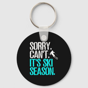 Sorry can't ski season nordic skier skiing key ring