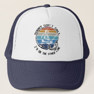 Sorry Can't Talk I'm On My Other Line Fisherman Trucker Hat