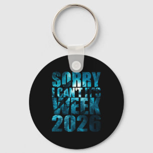 Sorry can't week 2026 funny shark awareness key ring