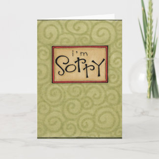 sorry card