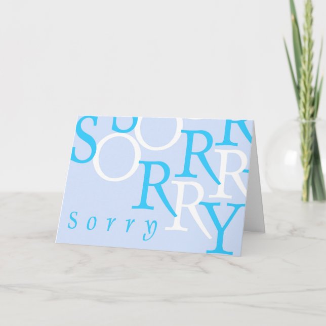 Sorry Card (Front)