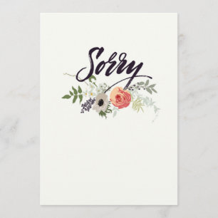 Sorry Card