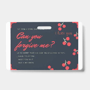 sorry card ID badge