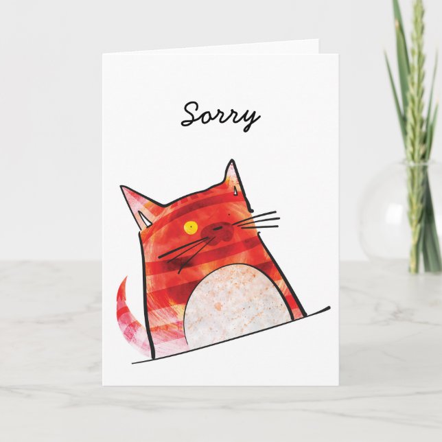Sorry Cat Card (Front)