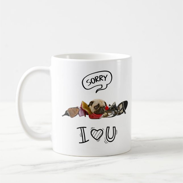 Sorry Dog Mug – I Love You by Kay Clover™  (Left)