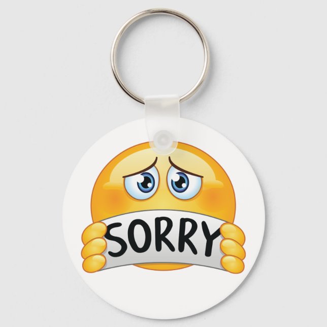 Sorry Emoticon Key Ring (Front)