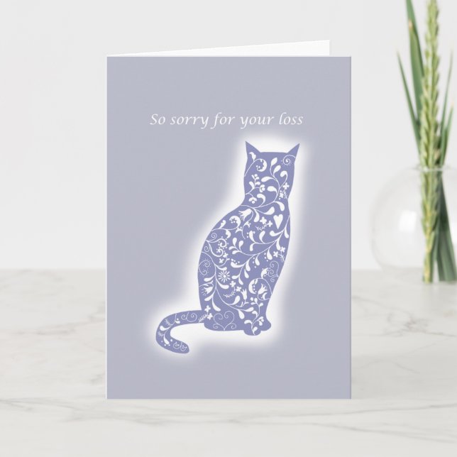 Sorry for cat loss Pet loss Cat death sympathy Card (Front)