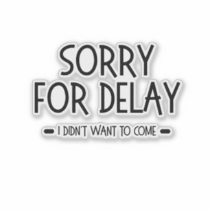 Sorry for Delay I Didn't Want to Come, funny quote