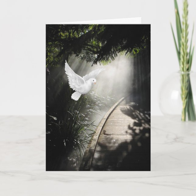 Sorry for loss sympathy card with dove (Front)