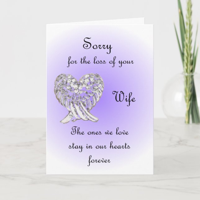 Sorry For The Loss Of Your Wife Card (Front)