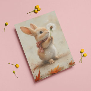 Sorry for your loss, bunny with dandelion card