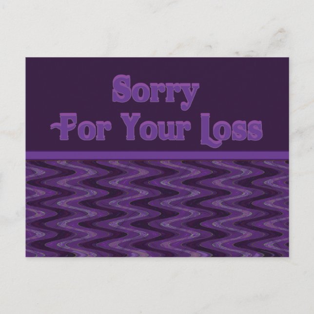 Sorry for your loss postcard (Front)