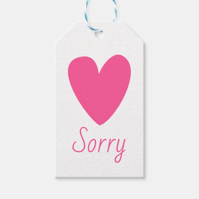 Sorry Gift Tags (Front)