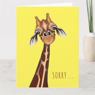 Sorry. Giraffe Greeting Card
