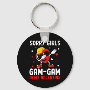 Sorry Girls Gam-gam Is My Valentine Heart Dab Cute Key Ring