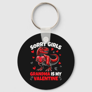 Sorry Girls Grandma Is My Valentine Dinosaur Holdi Key Ring