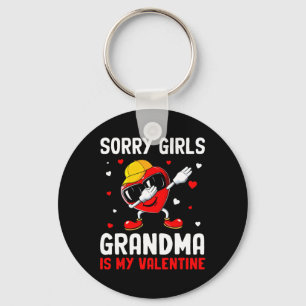 Sorry Girls Grandma Is My Valentine Heart Dab Cute Key Ring