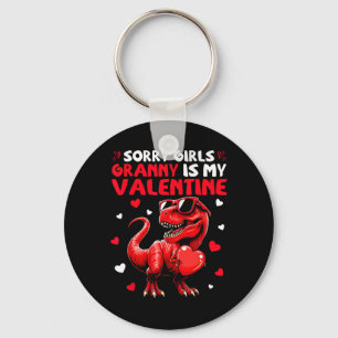 Sorry Girls Granny Is My Valentine Dinosaur Holdin Key Ring