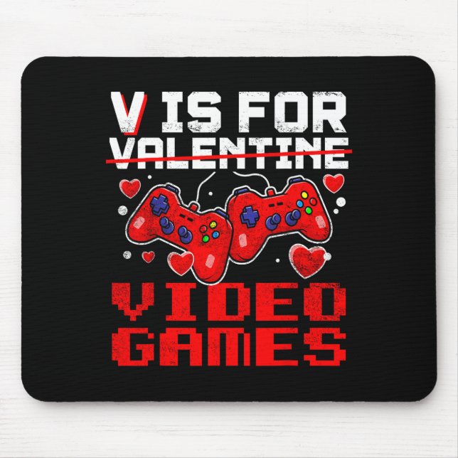 Sorry Girls I Only Love Video Games And My Mom Vin Mouse Pad (Front)