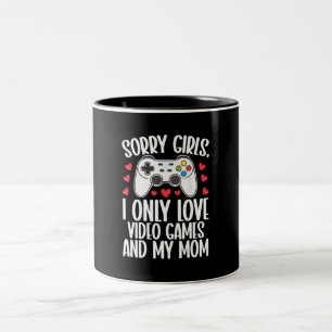 Sorry Girls I Only Love Video Games and My Mum Two-Tone Coffee Mug
